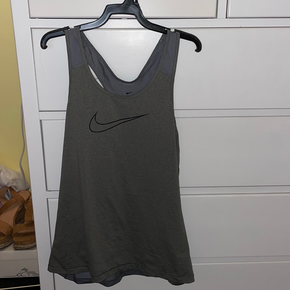 Gray Nike Workout Tank